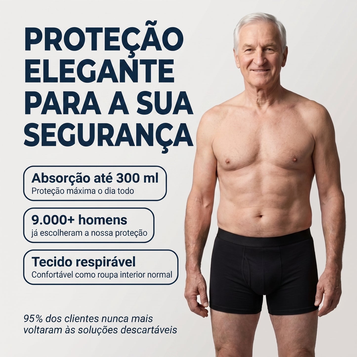 Seravele™ Max – boxers para homens absorventes contra fugas, até 300 ml