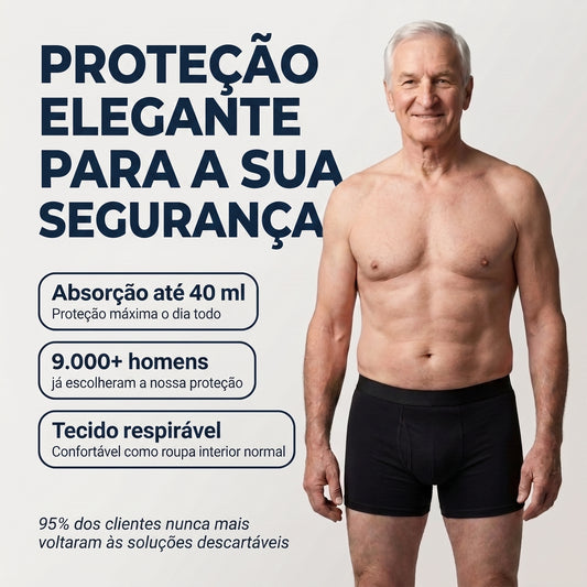 Seravele™ Light – boxers para homens absorventes contra fugas, até 40 ml