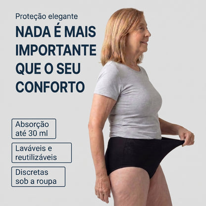 Seravele™ 30 – cuecas absorventes femininas para pequenas perdas, até 30 ml
