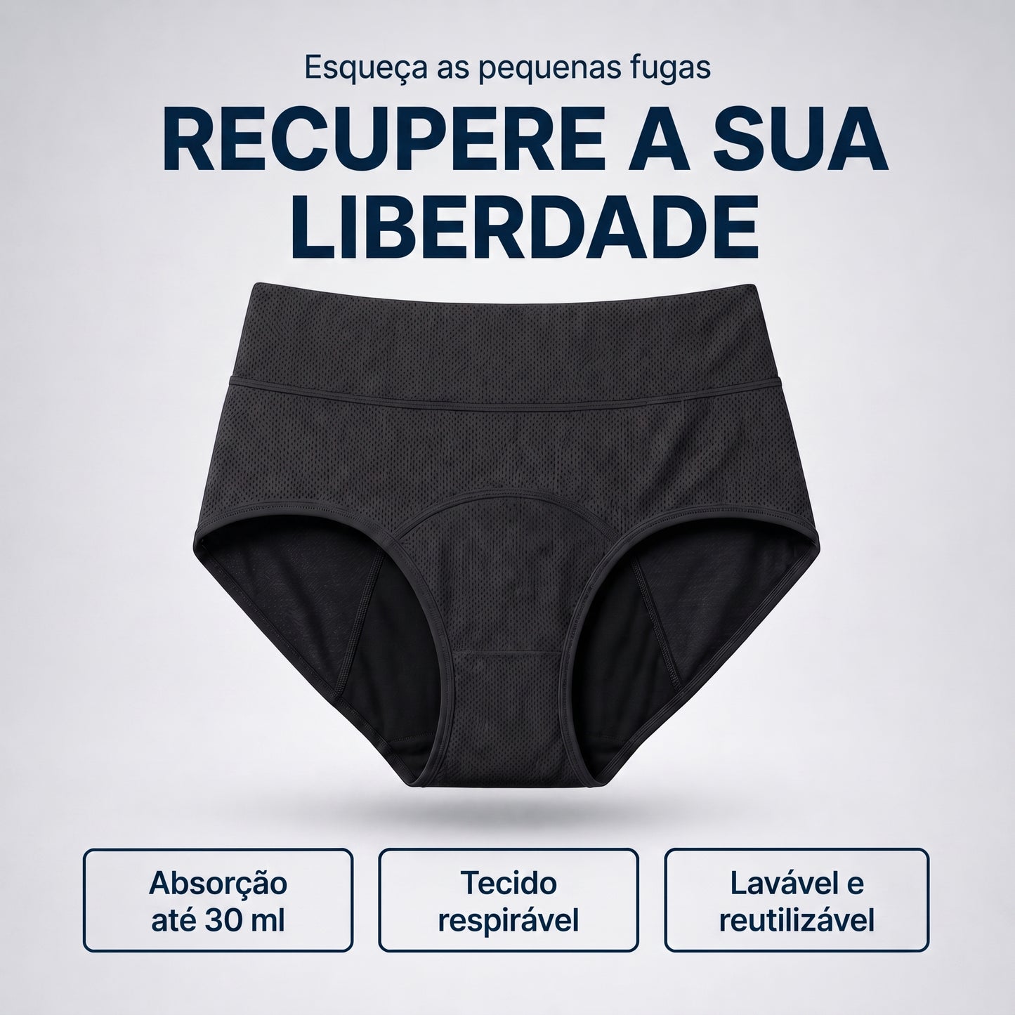 Seravele™ 30 – cuecas absorventes femininas para pequenas perdas, até 30 ml